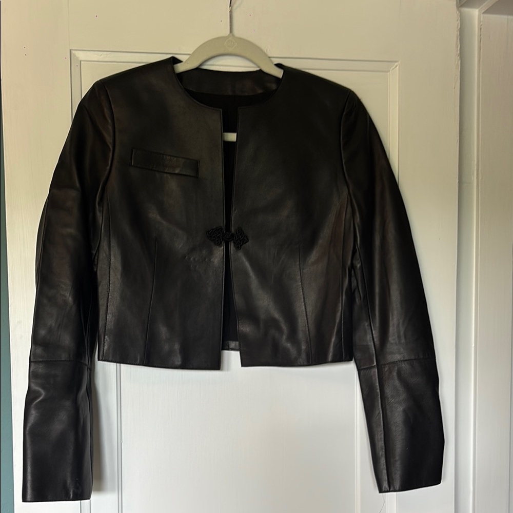 Unlisted Black Leather Jacket with Fitted Silhouette